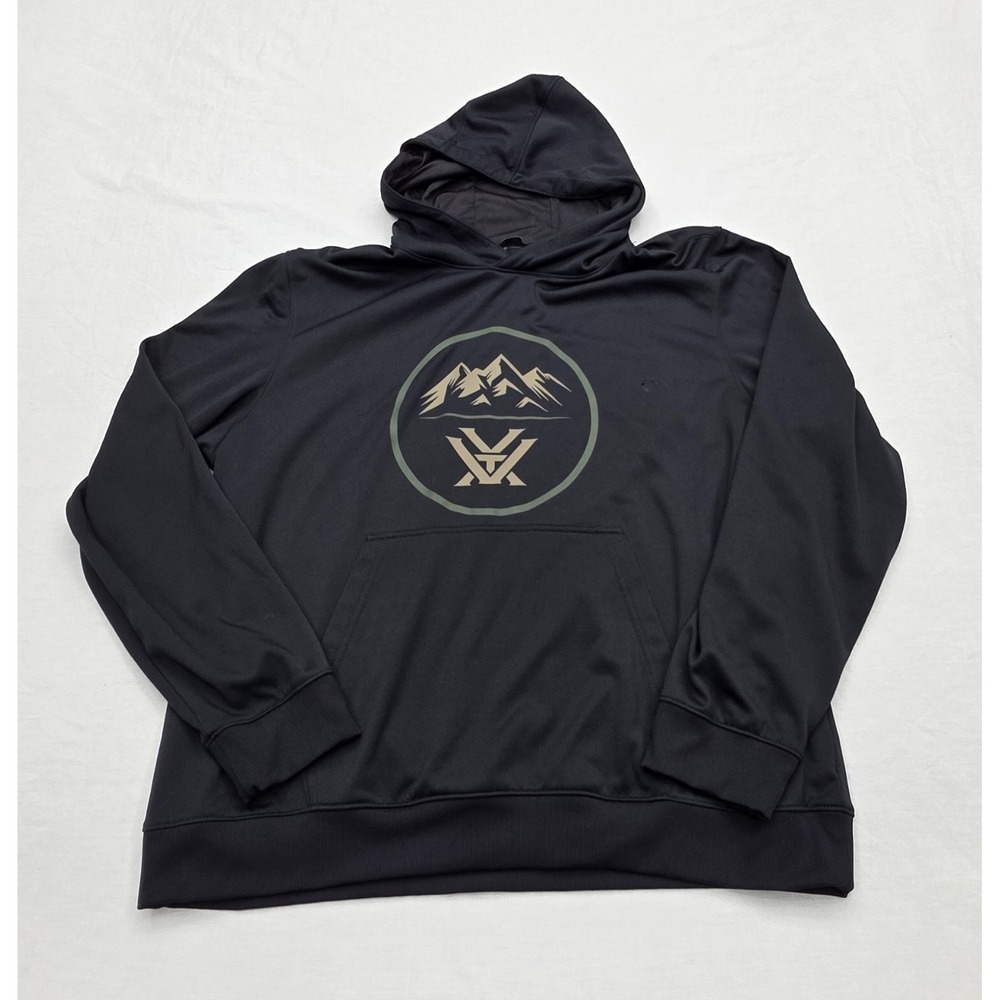 Vortex Optics Hoodie Mountain Logo Black Pullover Sweatshirt Size 3XL